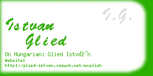 istvan glied business card